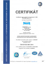 Certifikát ISO - CZ